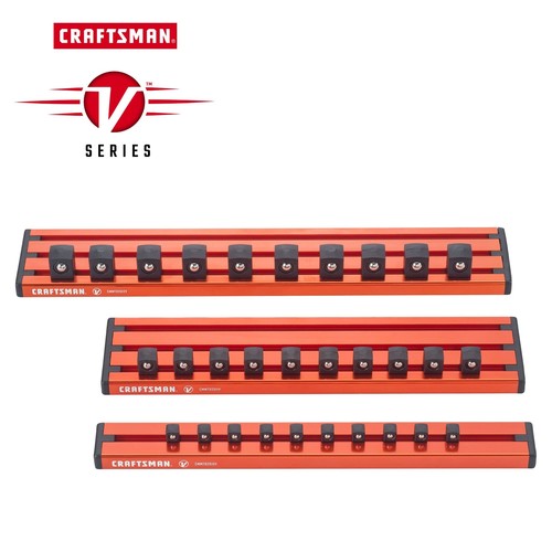CRAFTSMAN V-SERIES Socket Organizer, Magnetic, Orange, 3 Piece (CMMT92001V) - Picture 2 of 9