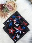 Handmade Quilted Fabric Square Coaster, Stars And Stripes, Set Of 2, 4th Of July
