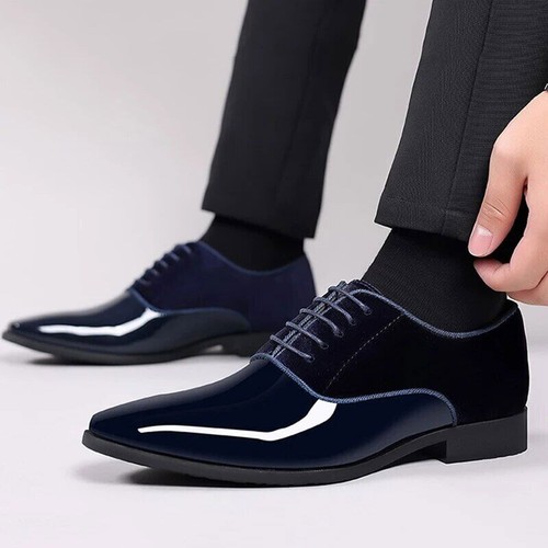 Clásicos Zapatos de PU Hombres Zapatos Formales Oficina Trabajo Zapatos Fiesta Boda Oxfords - Imagen 22 de 22