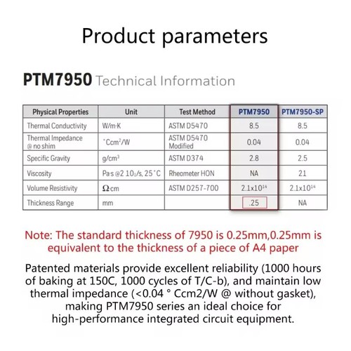 For Honeywell PTM7950 Phase Change Pad 8.5W/mk For Laptop Thermal Silicone P _vf - Zdjęcie 4 z 17