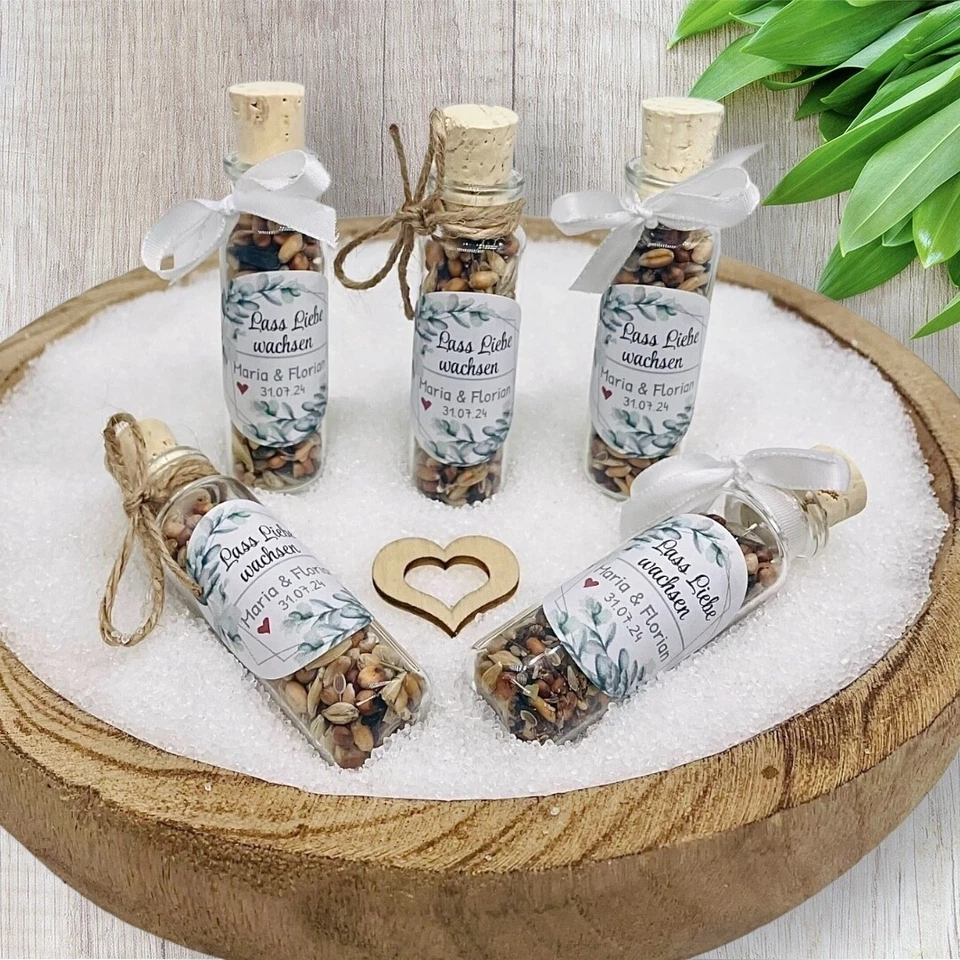Edles Gastgeschenk Hochzeit gefüllt mit Blumensamen/ Geschenk für Hochzeitsgäste - Bild 4 von 4