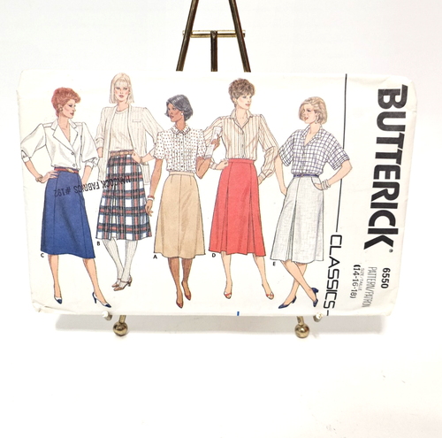 Vtg Butterick Classics 6550 Sz 14-18 Misses Skirt Uncut Factory Folded - Picture 2 of 3