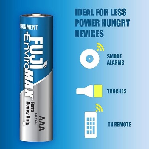 Fuji EnviroMax AAA Extra Heavy-Duty Batteries (4 pk), Blue, St - Picture 2 of 3