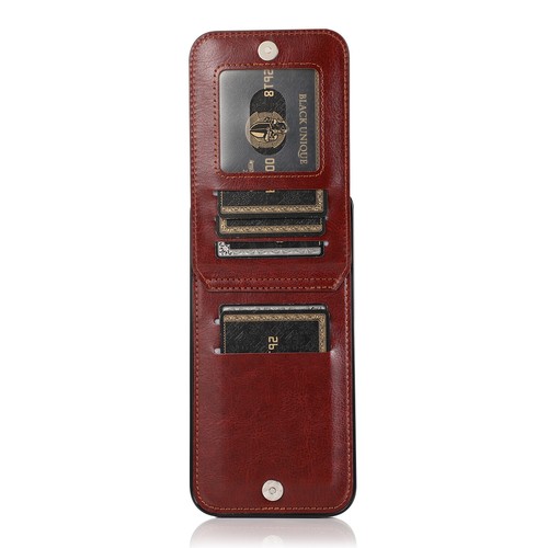 Card Slot PU+TPU Flip Wallet Phone Case for iPhone 16 Pro Max &Samsung S24 Ultra - Picture 3 of 15
