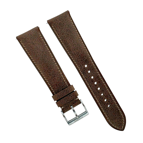 Cinturino orologio imbottito toscano vera pelle pieno fiore crepato 20mm 22mm UK - Foto 26 di 60