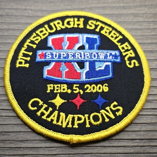 PITTSBURGH STEELERS CHAMPIONS SUPERBOWL XL FOOTBALL NFL FERRO SU TOPPA SPORTIVA - Foto 3 di 3