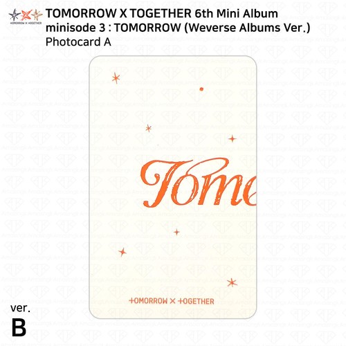 TXT Tomorrow X Together minisode 3: TOMORROW Photocard Postcard Poster Sticker - Picture 139 of 159