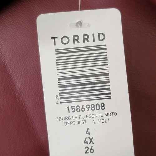 Chaqueta Moto Torrid Assymétrica Imitación Cuero 4X Nueva Con Etiquetas - Imagen 9 de 14