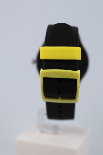 New Limited Swatch Swiss CIAO TUTTI" WRISTWATCH, BLACK YELLOW SU0B120 41MM - Picture 10 of 13