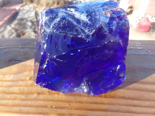 Escoria de roca de vidrio bastante transparente azul cobalto 4,4 libras VV68 acuario de paisajismo - Imagen 2 de 2