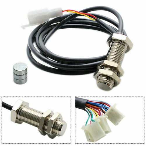 Universal LCD Digital Motorcycle Speedometer Tachometer Racer Odometer 12000RPM - Bild 3 von 6