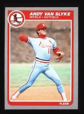 1985 FLEER "ANDY VAN SLYKE" CARDINALS #242 NM-MT (COMBINED SHIP)