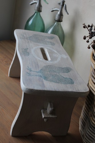 Hocker Fußbank Schemmel Bank Bänkchen Tritt Fußtritt shabby Handarbeit - Bild 5 von 6