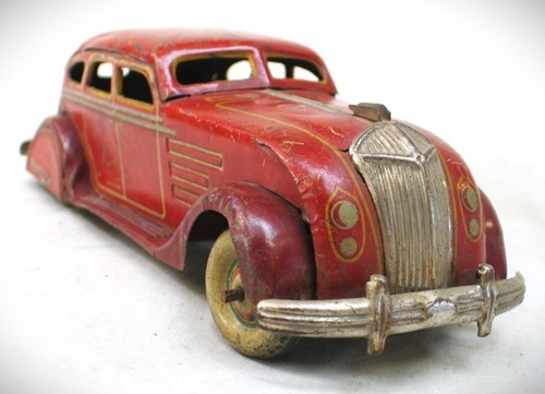 Vintage 1936 Chrysler Airflow Blechspielzeug zum Aufziehen guter Zustand - Bild 8 von 13