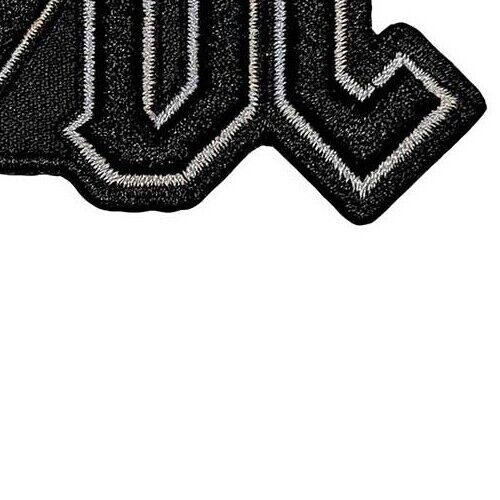 AC/DC Iron-On Woven Patch: BLACK LOGO IN 3D: acdc Official Merch fan gift £pb - Foto 6 di 10