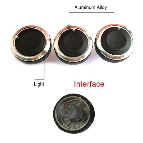 Panel Turning Switch Knob Buttons For Honda Fit 3Pcs Heater A/C Control Knob - Foto 3 di 12