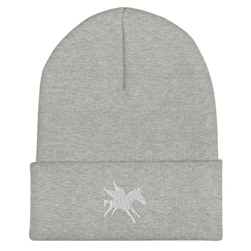 Cuffed Beanie Embroidered Winged Unicorn - Picture 20 of 21