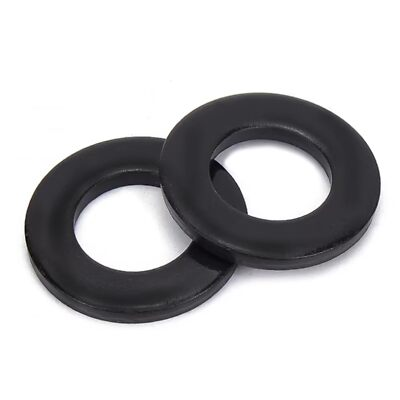 #ad M8 Black Flat Washer 18 8 304 Stainless Steel Black Coating Black Washer 50Pcs $17.01