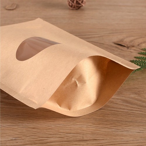 Bolsas de papel autosellantes Kraft de 10 piezas con cremallera para alimentos resellables - Imagen 12 de 12