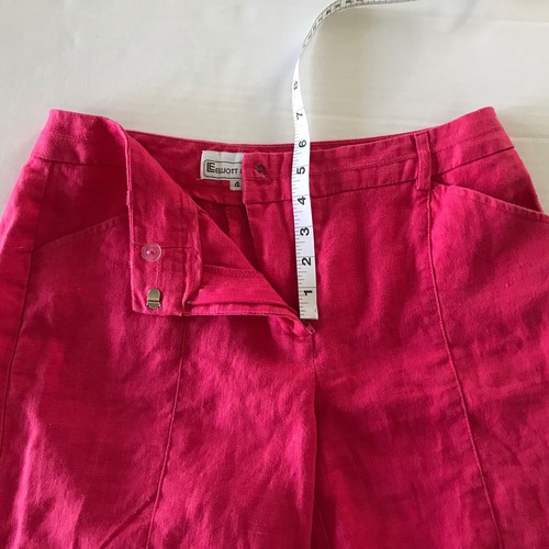 Elliott Lauren Womens Sz 4 Bright Barbie Pink Linen Casual Shorts Md in USA - Picture 8 of 11