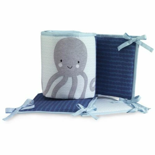 Forros de malla de algodón Sea Life para cuna