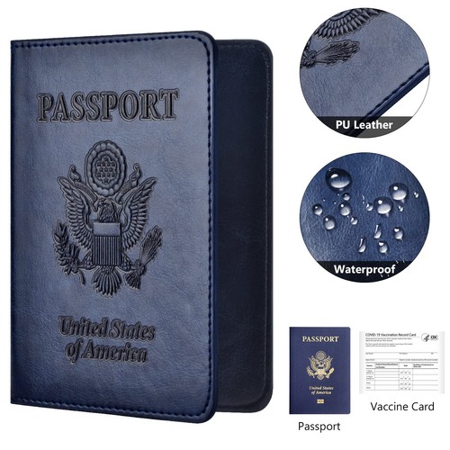 2Pack Passport Holder Wallet Cover Case, Travel Essentials for Women and Men - Bild 13 von 14