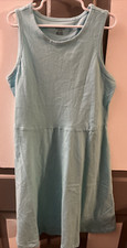 Amazon Essentials Girl's Knit Sleeveless Round Neck Aqua Dress XL (14-16) New