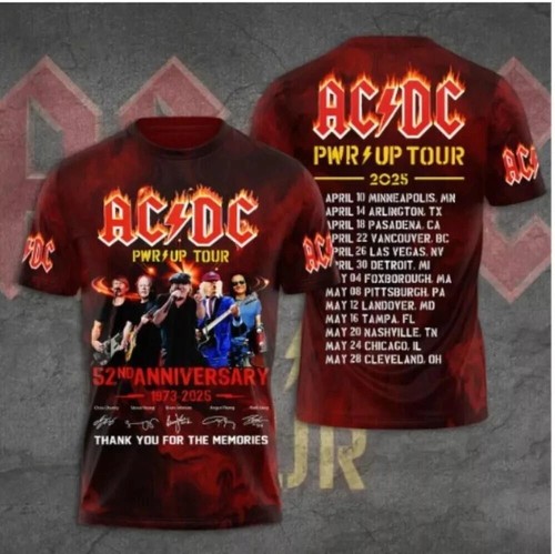 AC/DC Power Up 2025 3D Shirt Rock Band Shirt Pwr Up 2025 Shirt - Picture 1 of 2