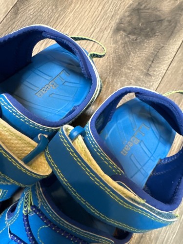 Boys Size 4 LL Bean Blue & Green Sandals Water Shoes With Adjustable Straps - Picture 2 of 7