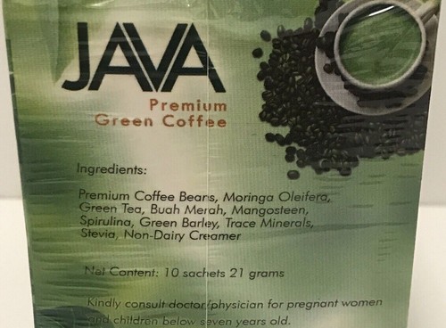 JAVA Instant Green Coffee Moringa & Other Ingredients Powder Drink Mix Mild - Picture 8 of 11