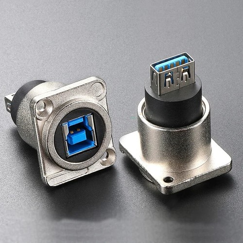 D type Female Metal Socket USB3.0 USB2.0 USB Type B Connector Data Adapter Panel - 第 6/14 張圖片