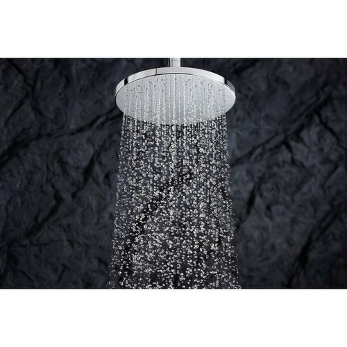 1-Spray Patterns 8 In. Single Ceiling Mount Fixed Shower Head In Polished Chrome - Picture 2 of 7