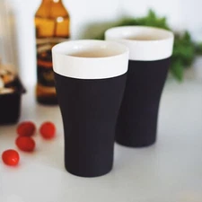 NEW Ceramic Tumblers Set of 2 Cups 19oz Cooling Dishwasher Safe