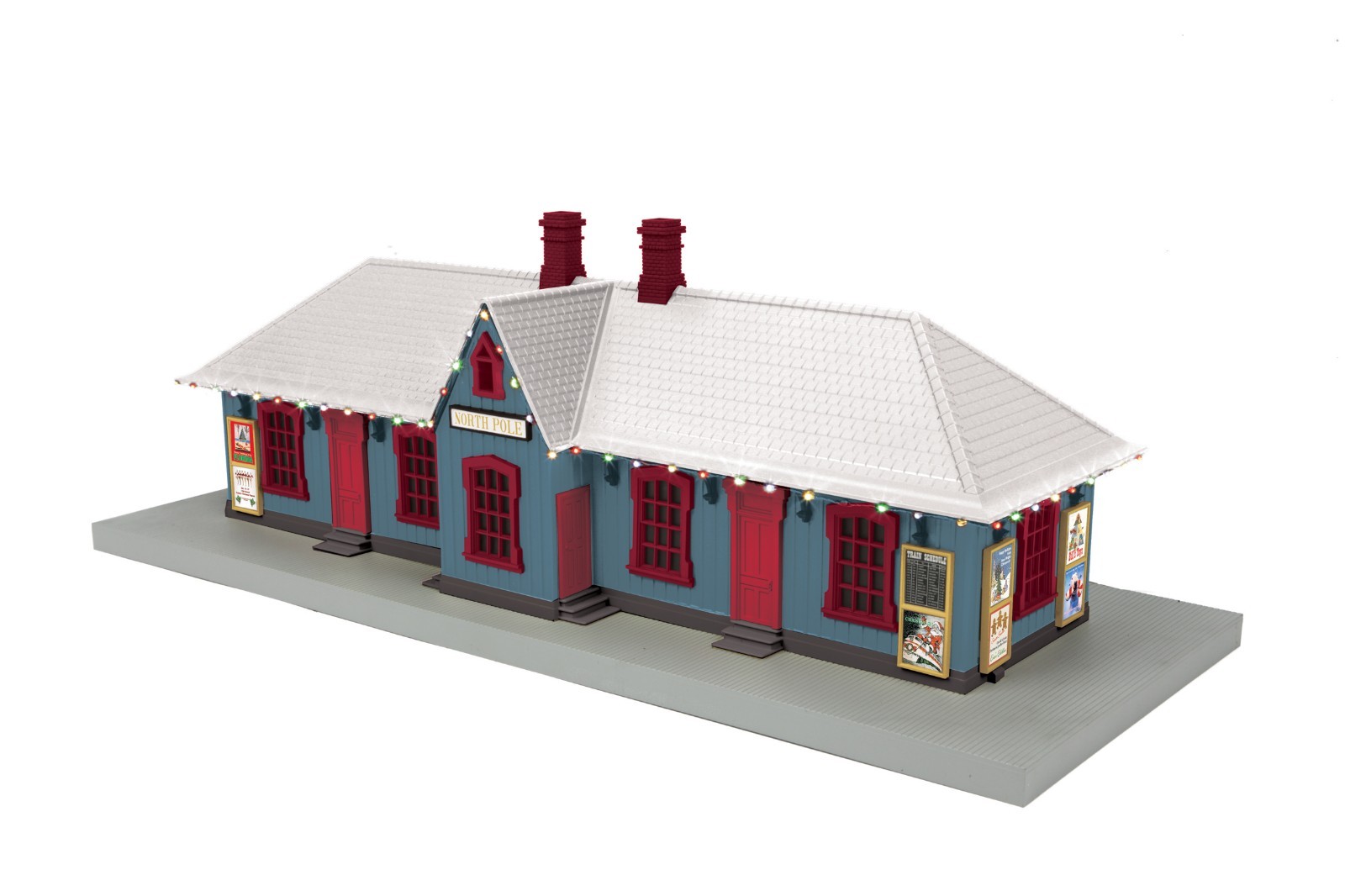 MTH 30-90587 NORTH POLE PASSENGER STATION WITH OPERATING CHRISTMAS LED LIGHTS MTH 30-90587 NORTH POLE PASSENGER STATION WITH OPERATING CHRISTMAS LED LIGHTS