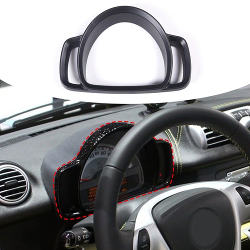 Matte Black Dashboard Tachometer Frame Trim Cover For Smart fortwo 451 2009-2015 - Picture 3 of 7