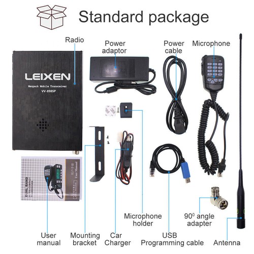 Leixen VV-898SP Backpackable Mobile Radio 12000mAh Battery Dual Band 25W Radio - Afbeelding 6 van 7