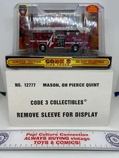 Limited Edition Code 3 Diecast Fire Truck Mason OH Pierce Quint Engine 51