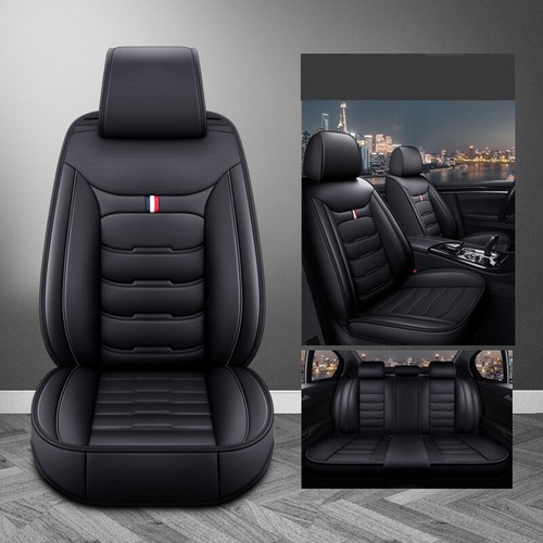 Universal Car Seat Cover 5 Seats Full Set PU Leather Front Rear Back Cushion - Picture 30 of 36