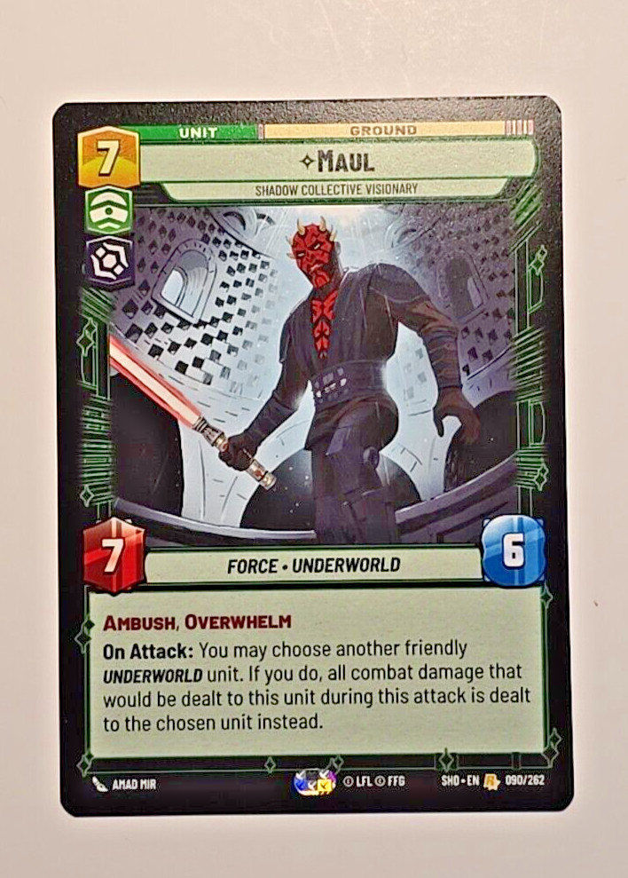 Star Wars Unlimited  Shadows of The Galaxy Maul SHD 90