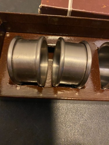 Vintage FB Rogers Silver Company runde versilberte Serviettenringe in Box - Bild 4 von 7