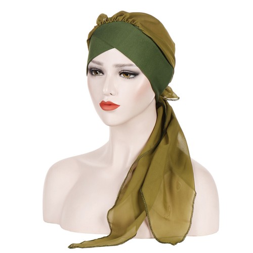 Muslim Women Hijab Satin Flower Sleep Hat Inner Hair Loss Head Wrap Chemo Caps - Picture 16 of 52