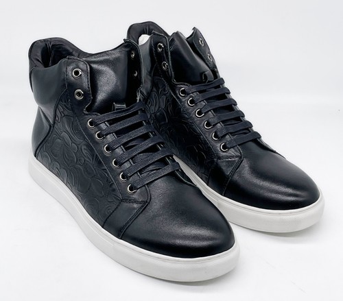 Badgley Mischka Robert hohe Leder-Sneaker mit Verzierungen Größe 10 Herren BA3071H - Bild 2 von 14