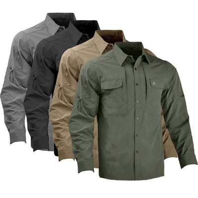 Quick Dry Long Sleeve Tactical Shirt Mens Casual Outdoor Military