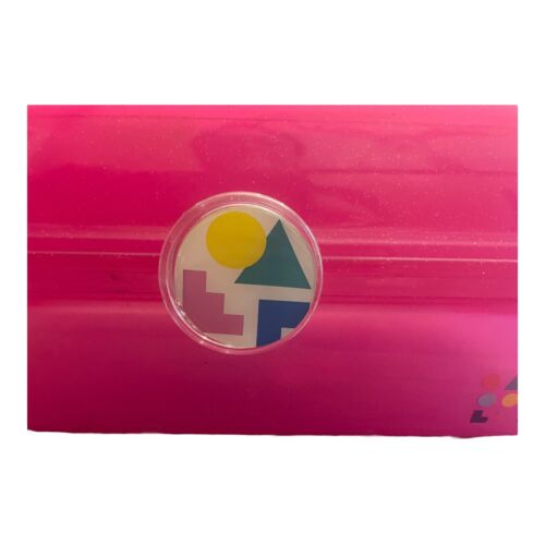 Vintage Caboodles Travel Makeup Organizer Case Hot Pink Sparkle Fold Out Mirror - Picture 7 of 12