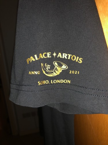 PALACE SKATEBOARDS STELLA ARTOIS T SHIRT BLACK MEDIUM STUSSY PATTA FREE P&P - Picture 3 of 5