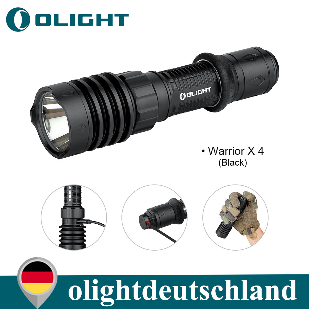 Linterna táctica Olight Warrior X 4 LED 2600 lúmenes - negra