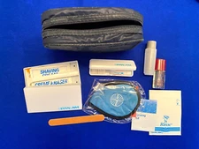 Vintage Pan Am Airlines Travel Amenity Toiletry Kit-Navy Bag Unused