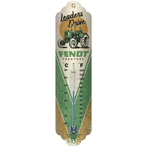 Fendt Traktor Leaders Retro Thermometer Metall Vintage Design 28cm - Picture 1 of 2