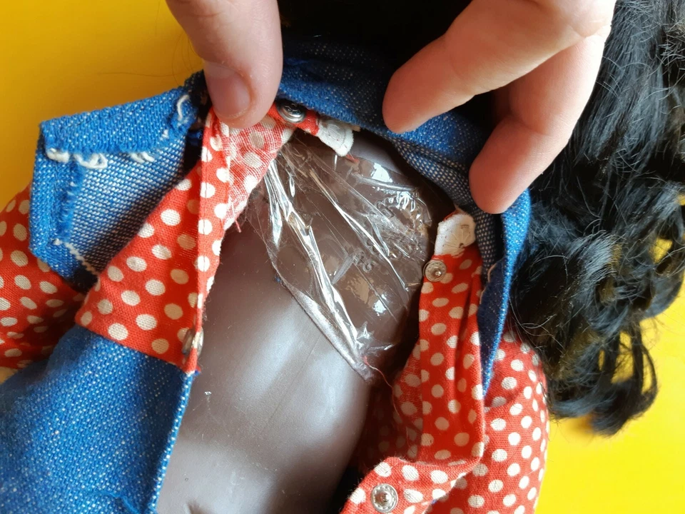 Bambola Bebe Nera Anni 70 Buone Condizioni - Immagine 3 di 3