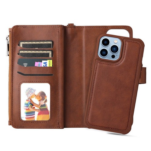 For iPhone 16e 16 15 14 13 12 Pro Max Plus Detachable Case Magnetic Wallet Cover - Picture 81 of 91